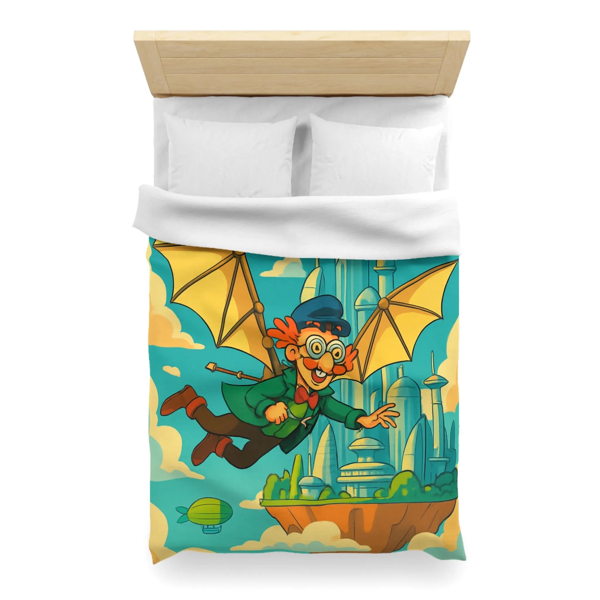 Housse de Couette Microfibre Art Graphique Contemporain Style Décoratif Chambre Tendance