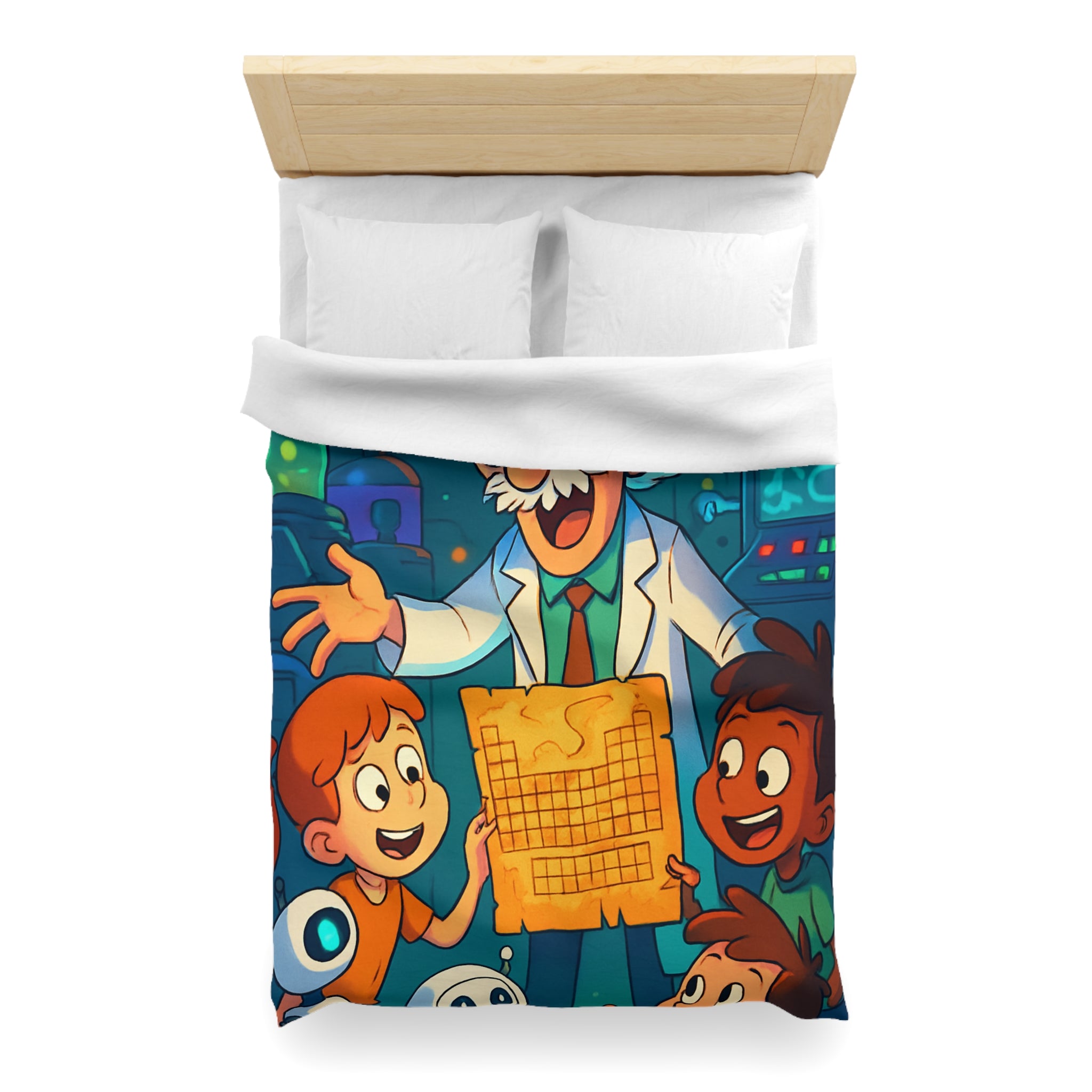 Housse de Couette Microfibre Motif Créatif Original Style Contemporain Chambre Élégante