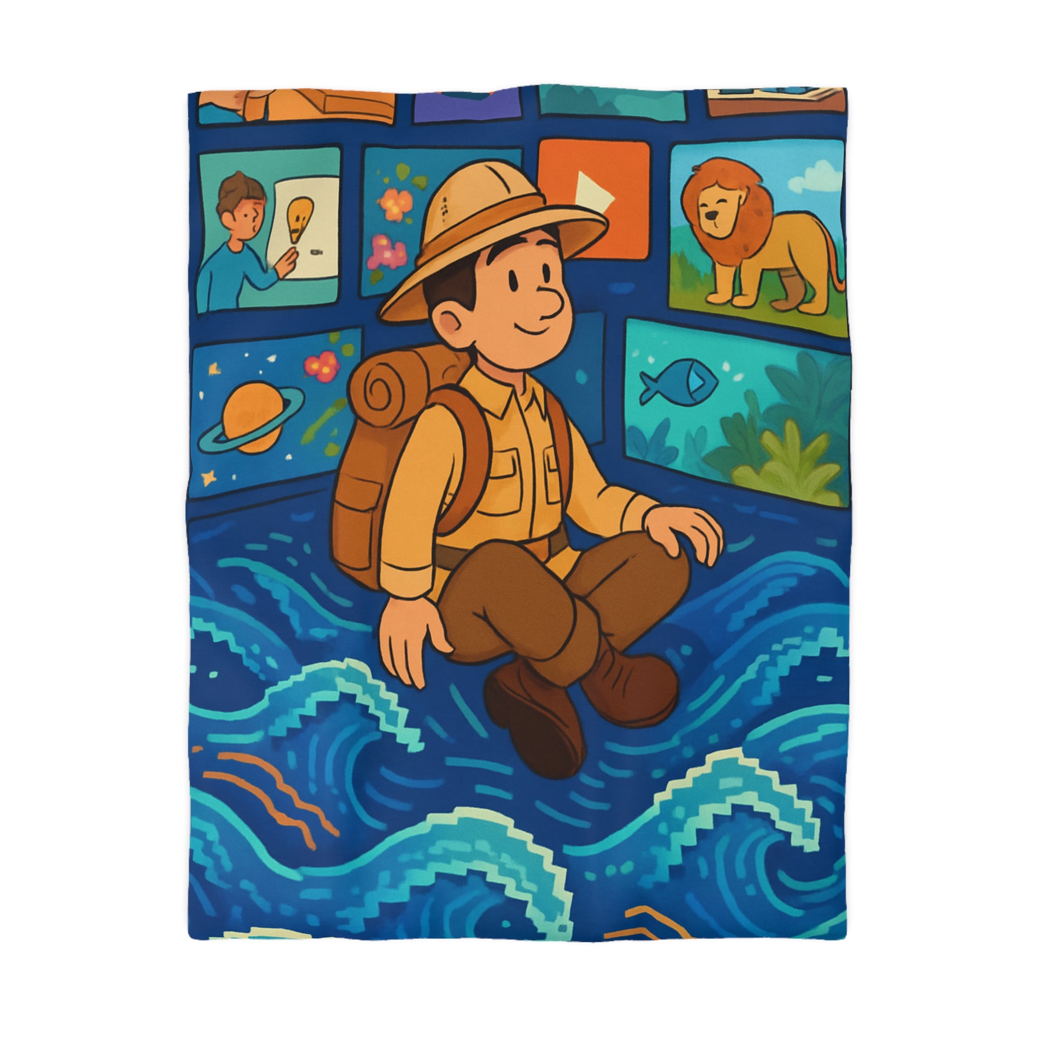 Housse de Couette Microfibre Illustration Unique Design Moderne Décoration Intérieure Raffinée