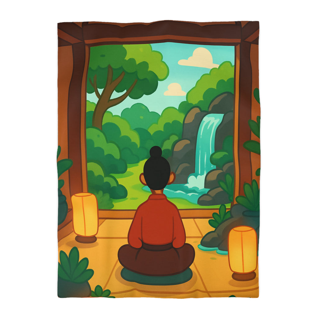 Housse de Couette Microfibre Illustration Unique Design Moderne Décoration Intérieure Raffinée