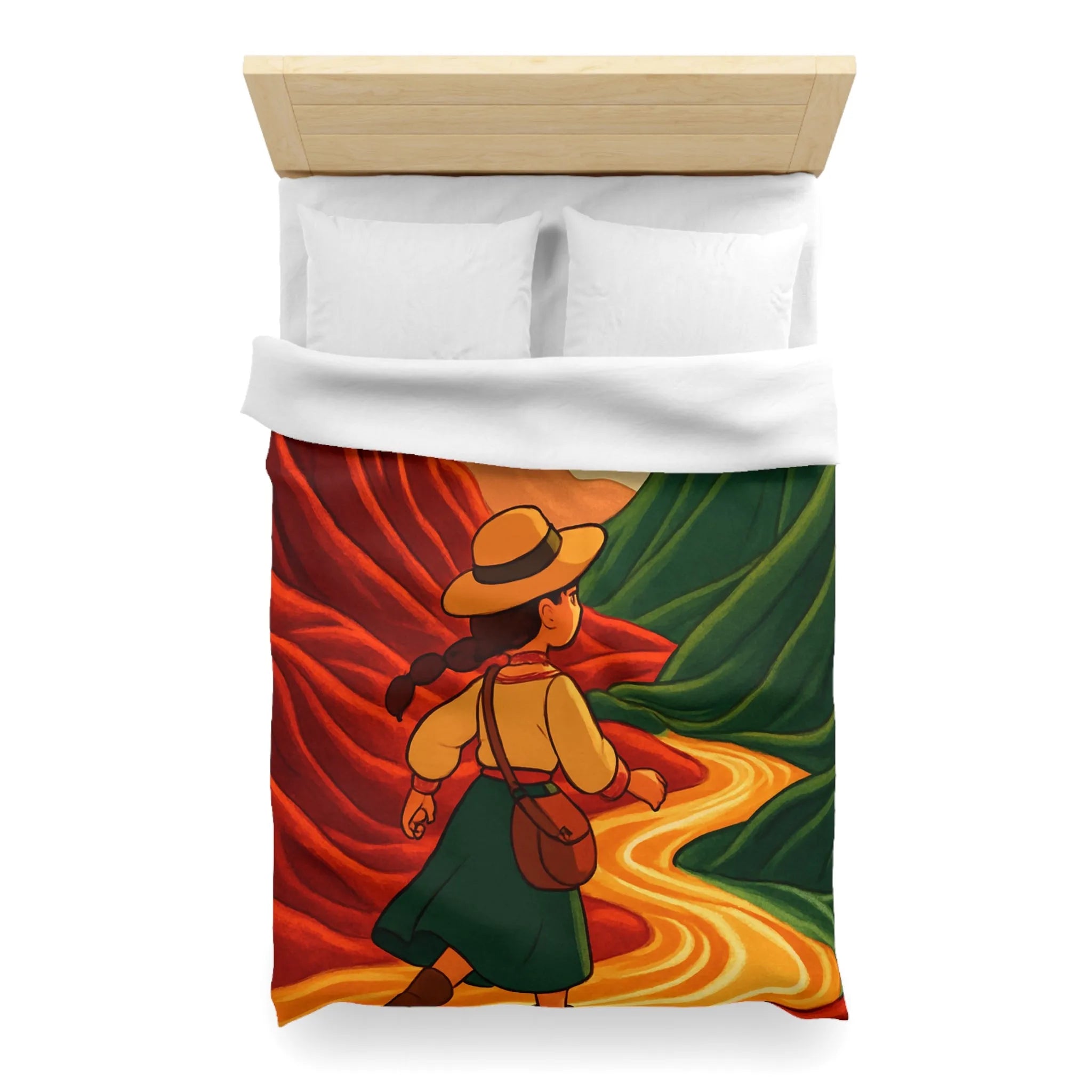 Housse de Couette Microfibre Art Graphique Contemporain Style Décoratif Chambre Tendance