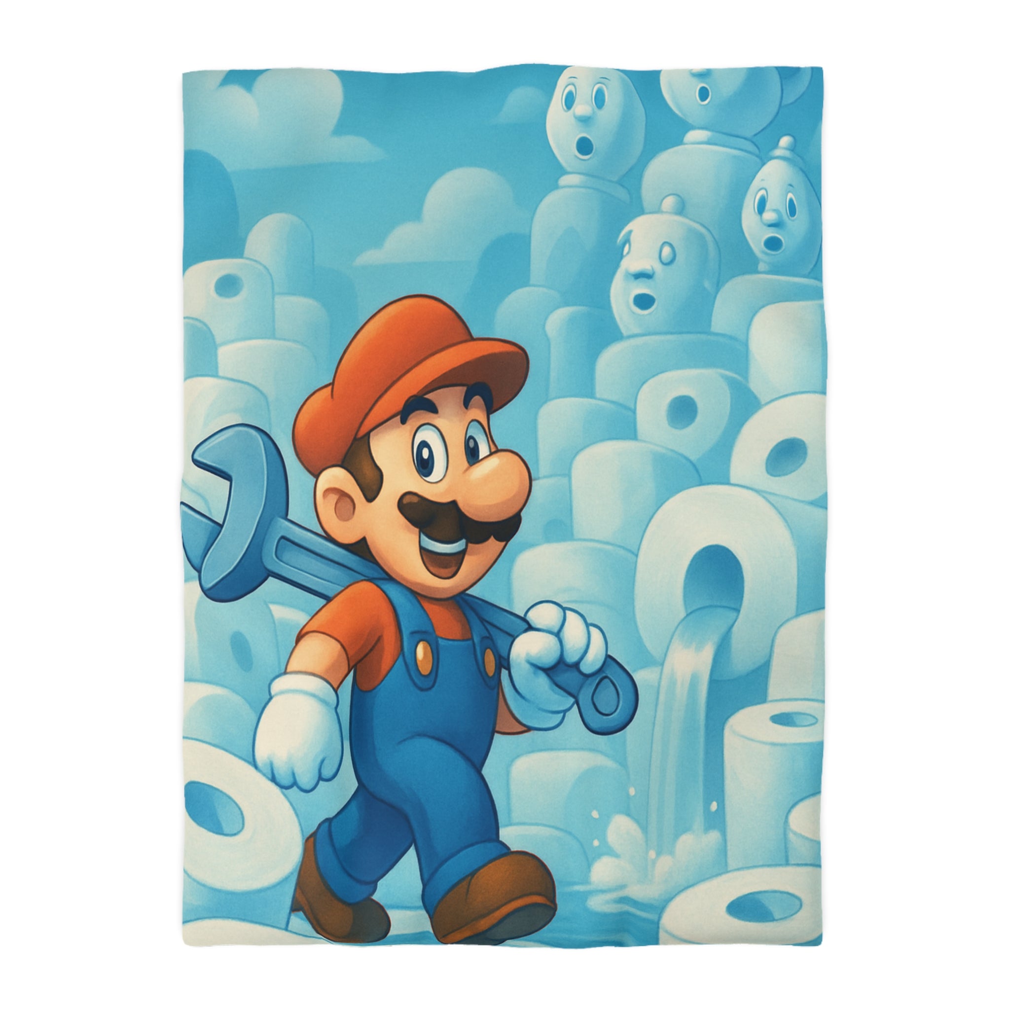 Housse de Couette Microfibre Illustration Unique Design Moderne Décoration Intérieure Raffinée