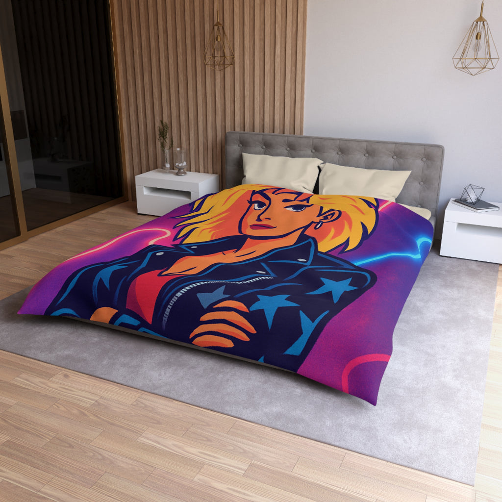 Housse de Couette Microfibre Design Artistique Moderne Décoration Chambre Confort Premium