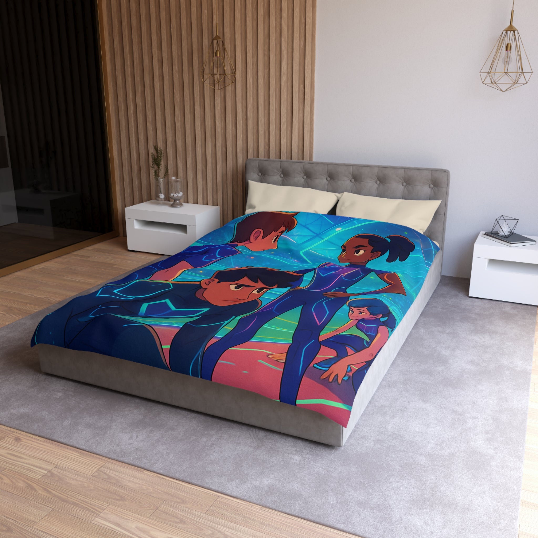 Housse de Couette Microfibre Création Artistique Moderne Design Exclusif Décoration Chambre