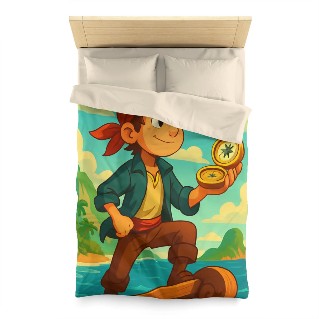 Aventurier intrépide sur un bateau avec une boussole en quête de trésors maritimes