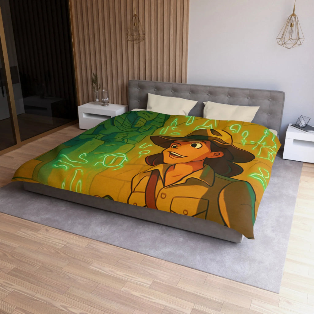 Housse de Couette Aventure Archéologique: Explorer des Hiéroglyphes dans une Pyramide Égyptienne Mystérieuse