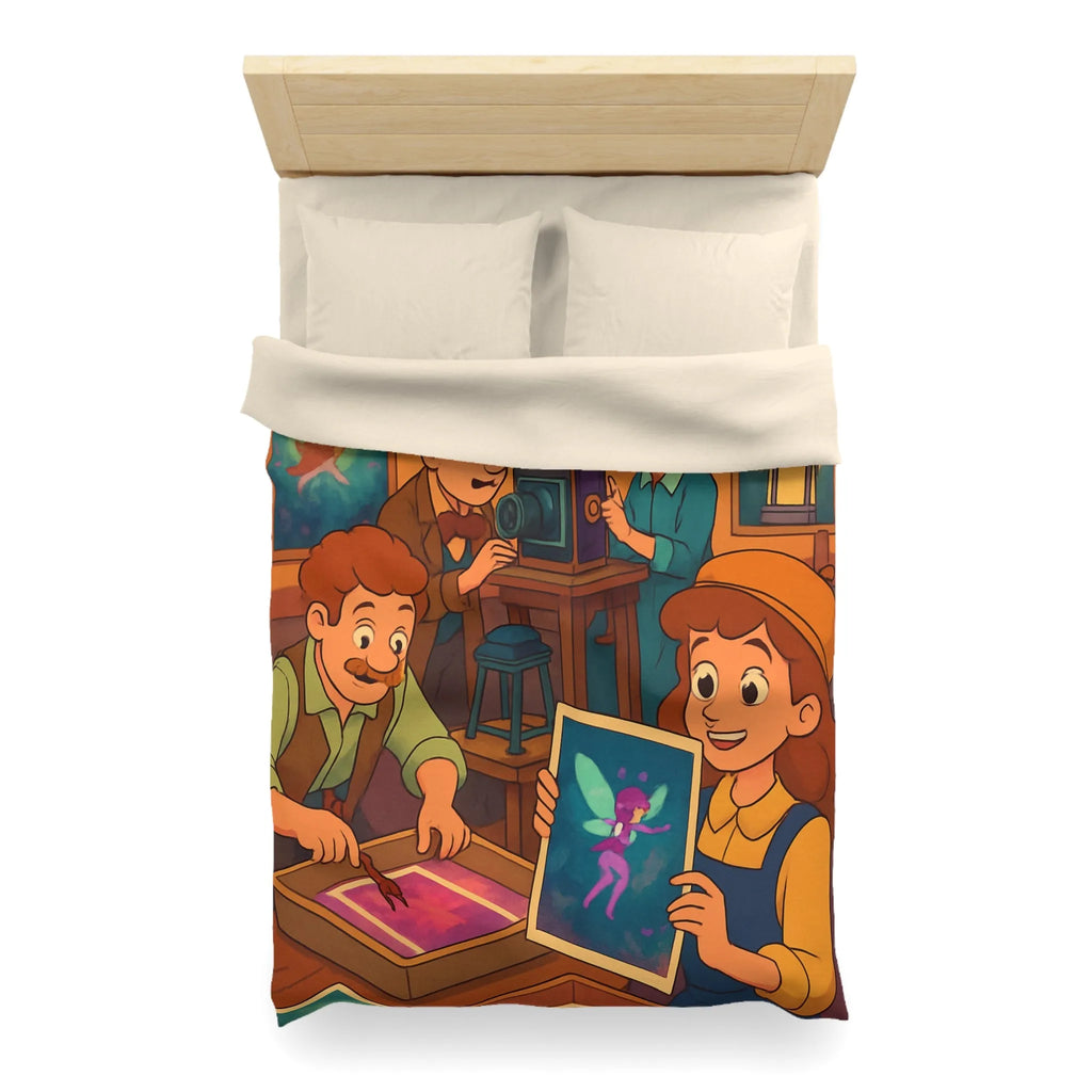 Housse de Couette Microfibre Art Graphique Contemporain Style Décoratif Chambre Tendance