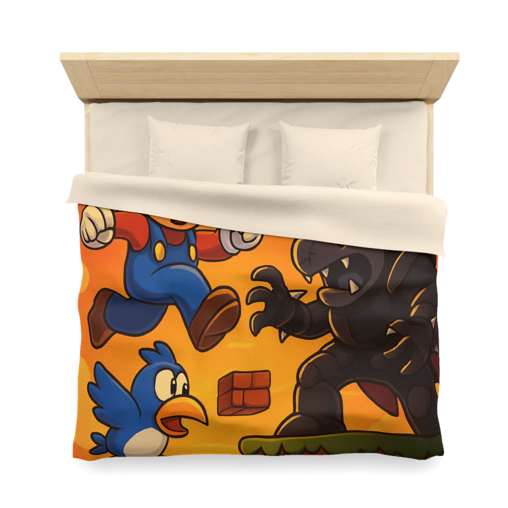 Housse de Couette Microfibre Motif Créatif Original Style Contemporain Chambre Élégante