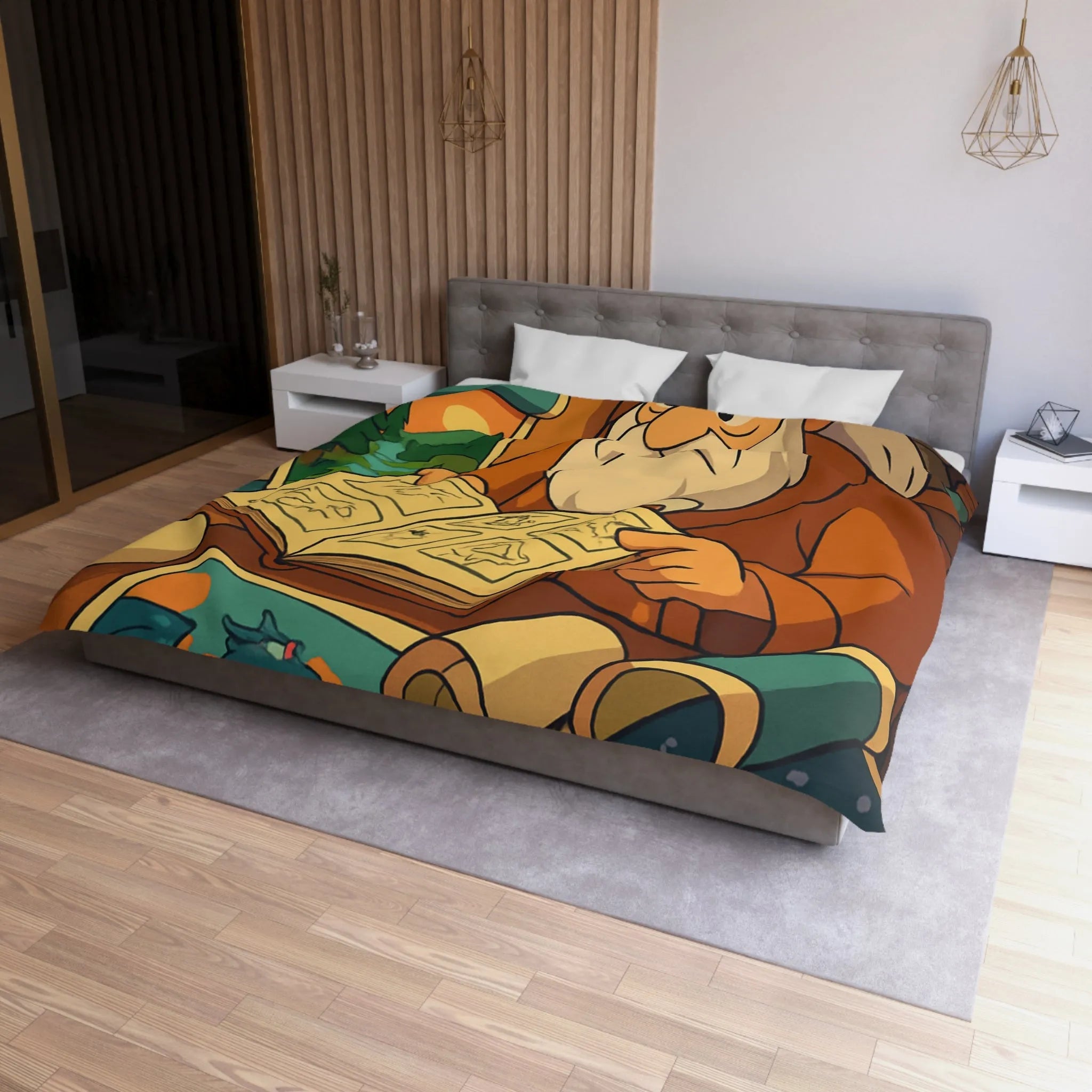 Explorez un monde magique avec cette housse de couette au design enchanteur et coloré