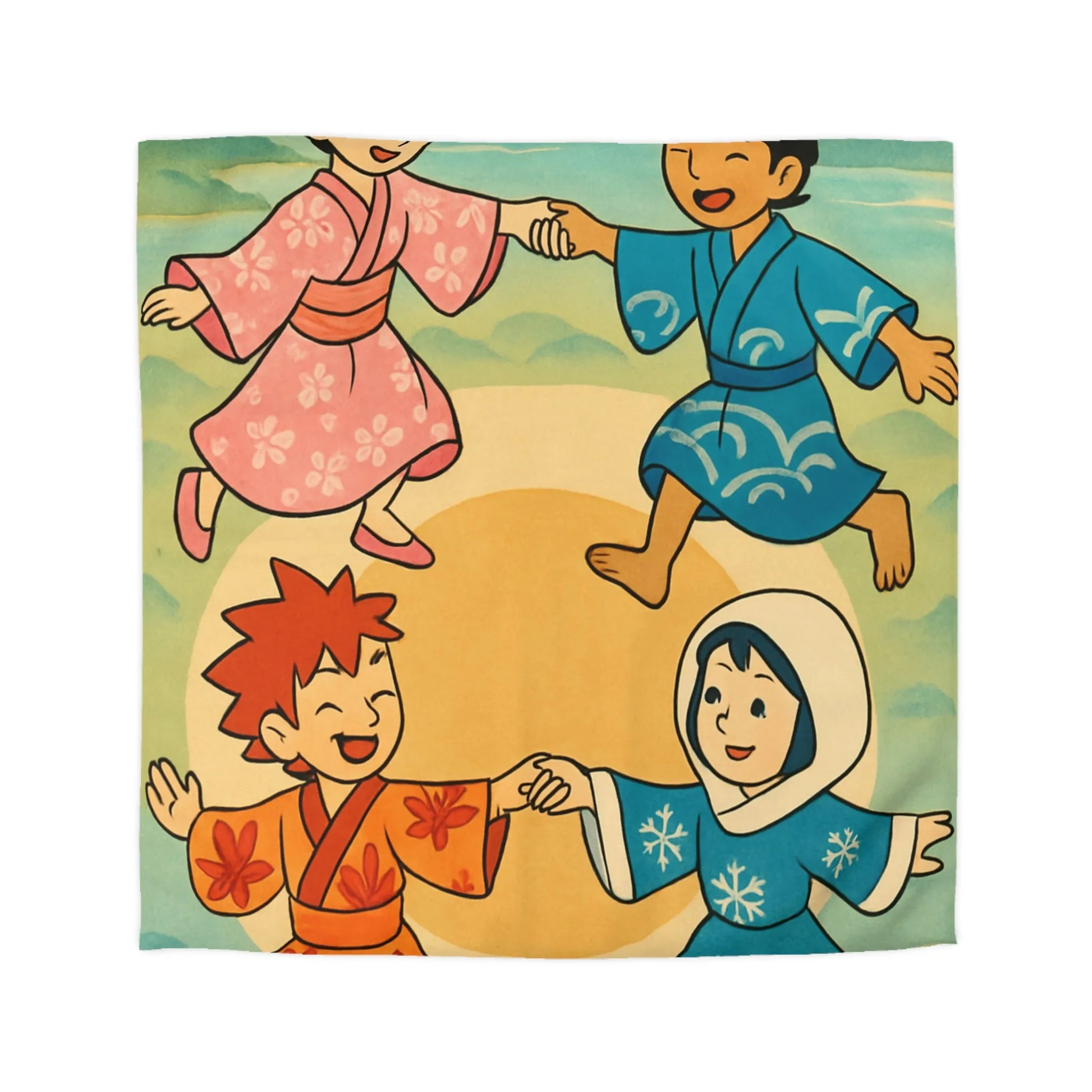 Housse de Couette Microfibre Art Graphique Contemporain Style Décoratif Chambre Tendance