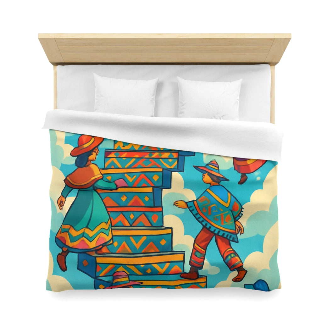 Housse de Couette Microfibre Art Graphique Contemporain Style Décoratif Chambre Tendance