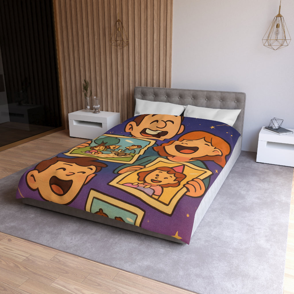 Housse de Couette Microfibre Design Artistique Moderne Décoration Chambre Confort Premium