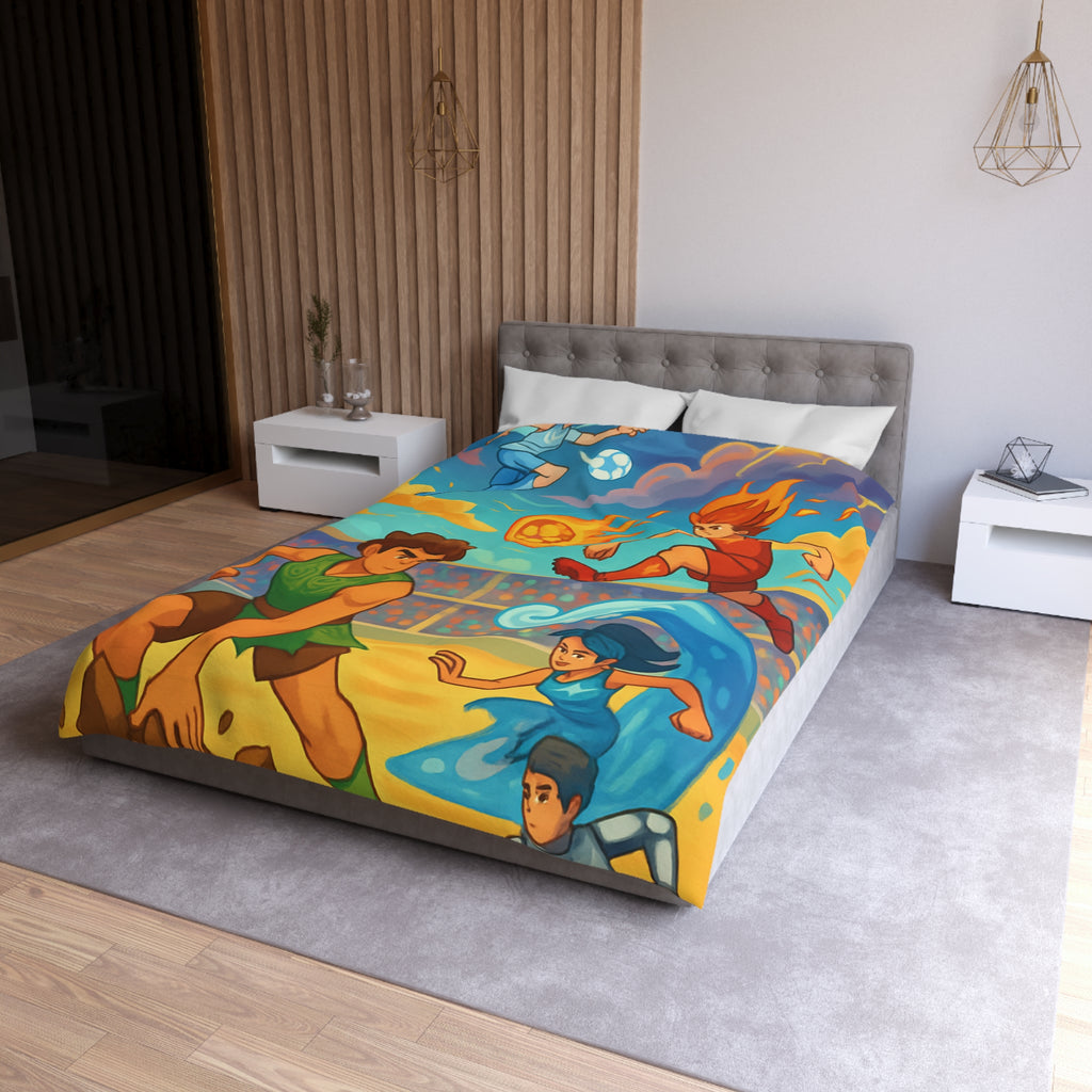 Housse de Couette Microfibre Design Artistique Moderne Décoration Chambre Confort Doux Qualité Premium