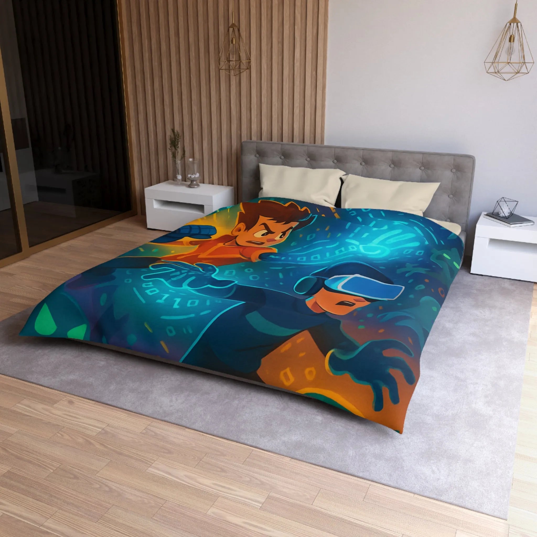 Housse de Couette Microfibre Création Artistique Moderne Design Exclusif Décoration Chambre