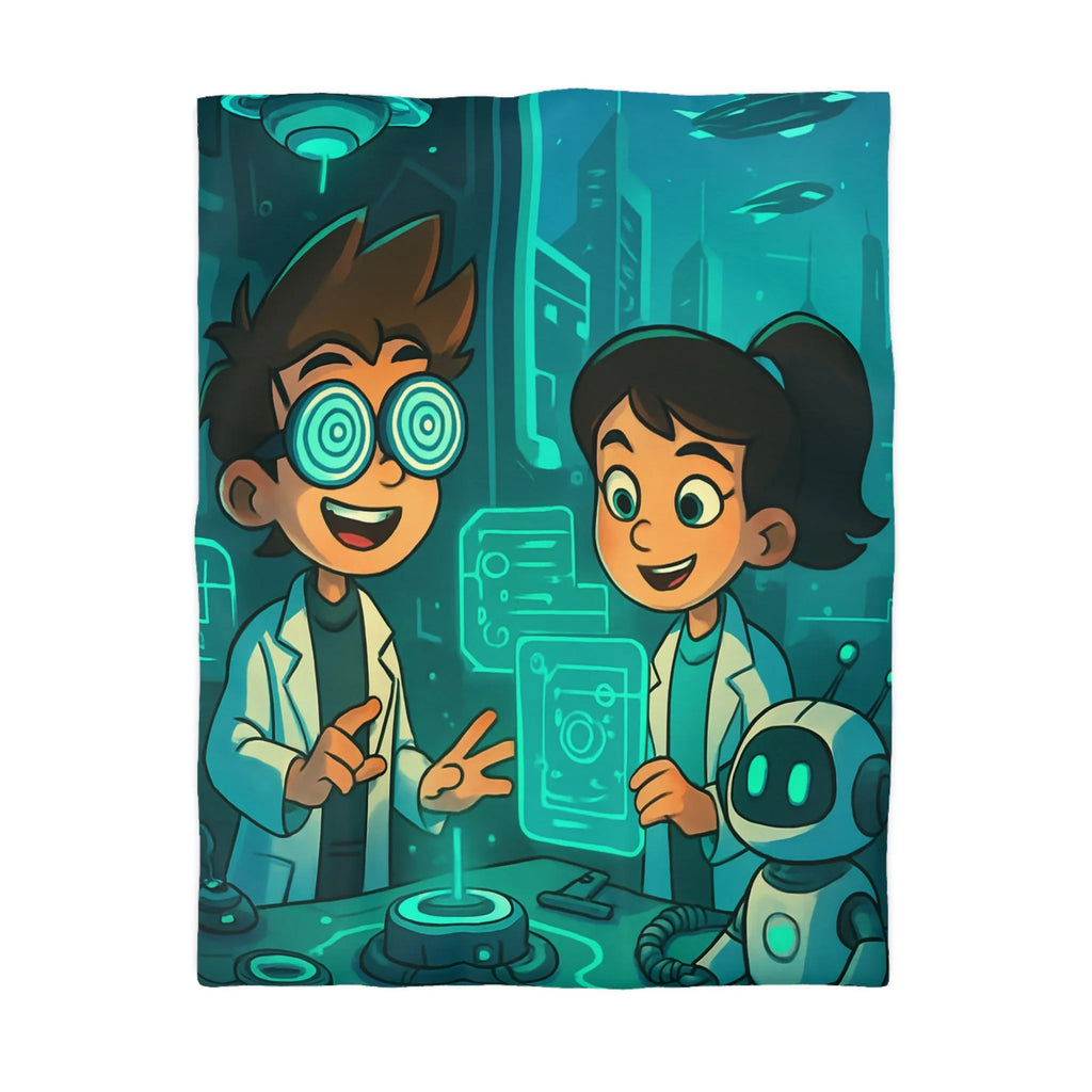 Housse de Couette Microfibre Art Graphique Contemporain Style Décoratif Chambre Tendance