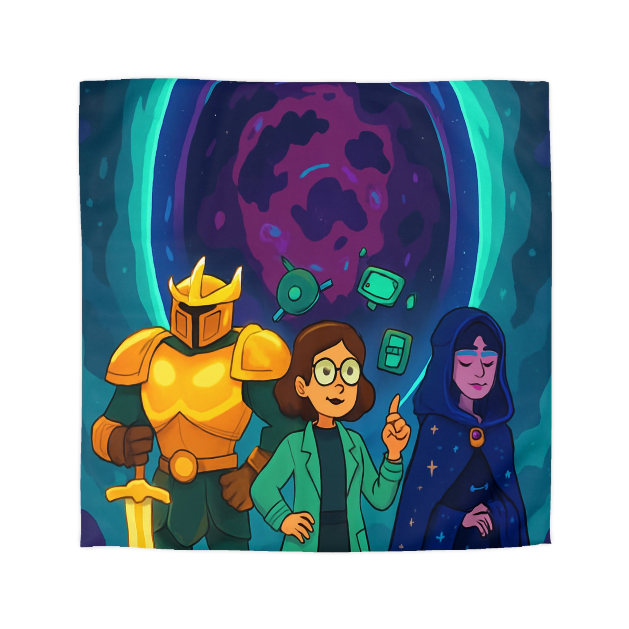 Housse de Couette Microfibre Motif Créatif Original Style Contemporain Chambre Élégante