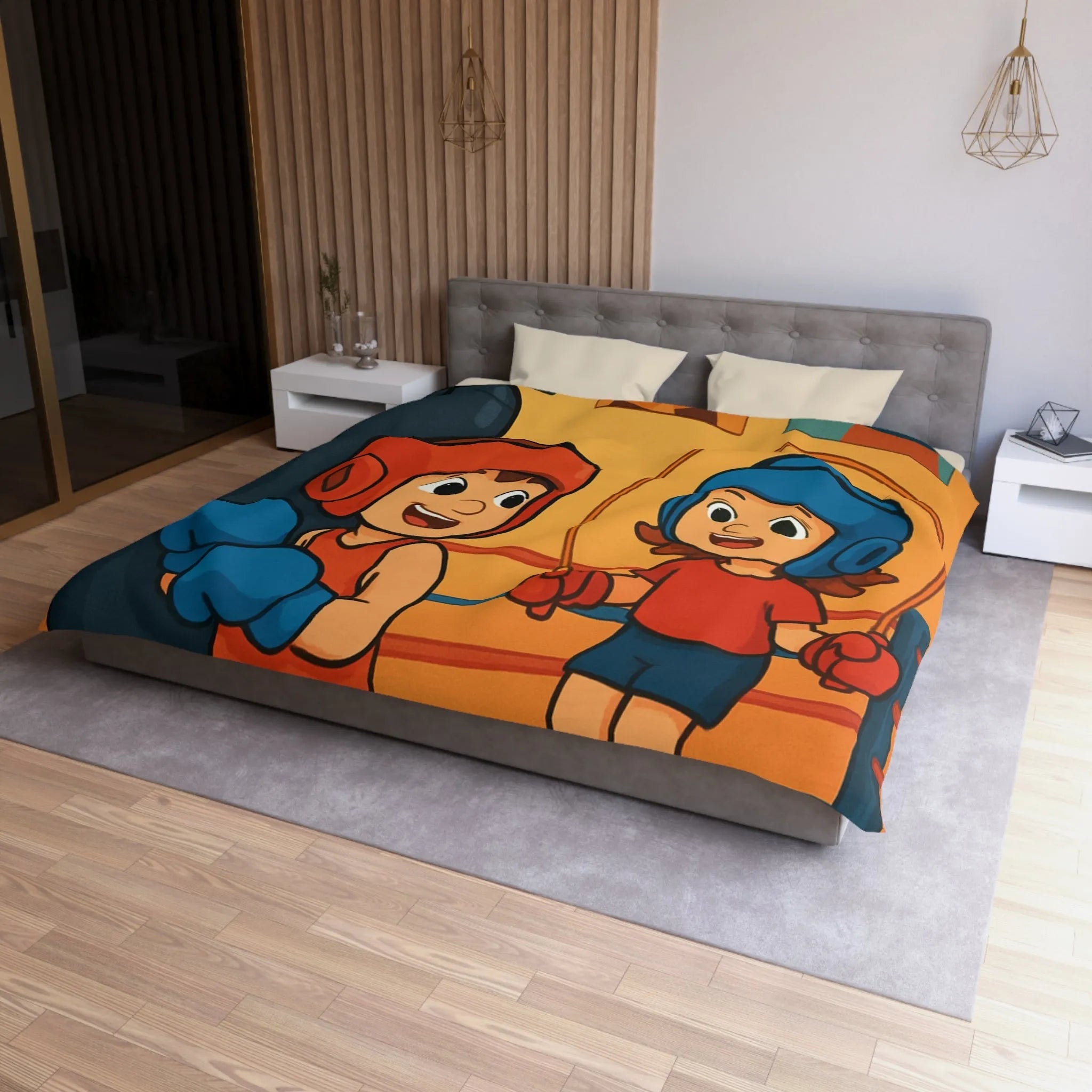 Housse de Couette Microfibre Création Artistique Moderne Design Exclusif Décoration Chambre