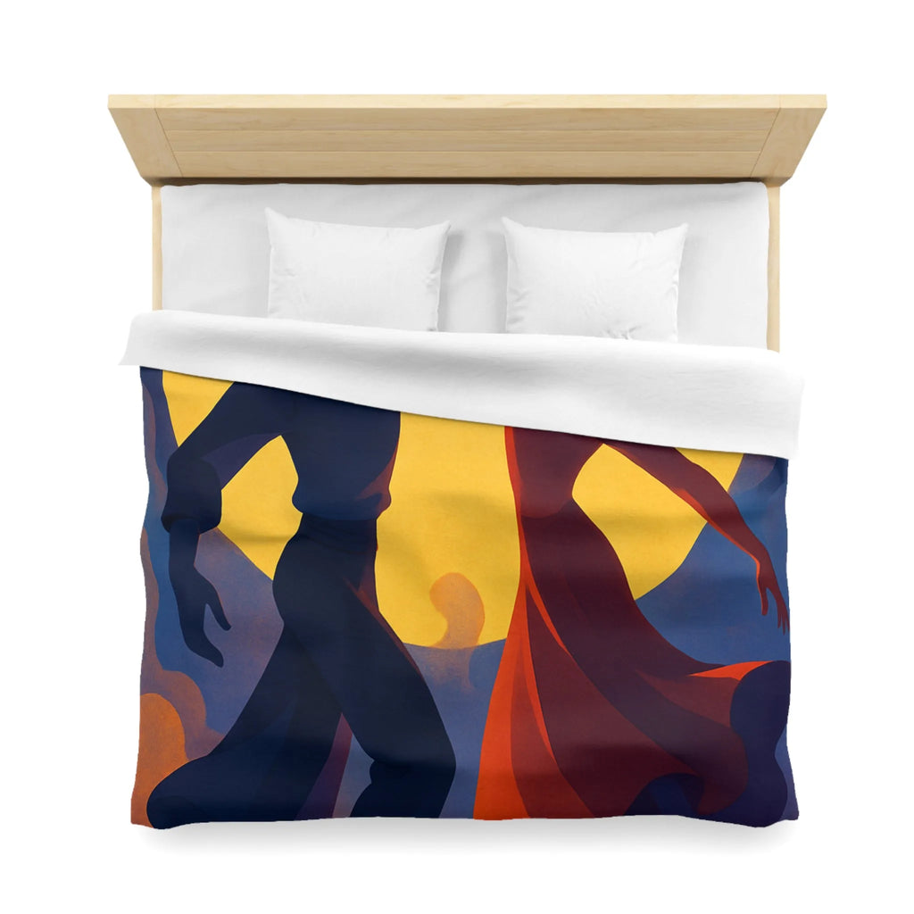 Envoûtante danse romantique sous une pleine lune lumineuse pour votre chambre élégante