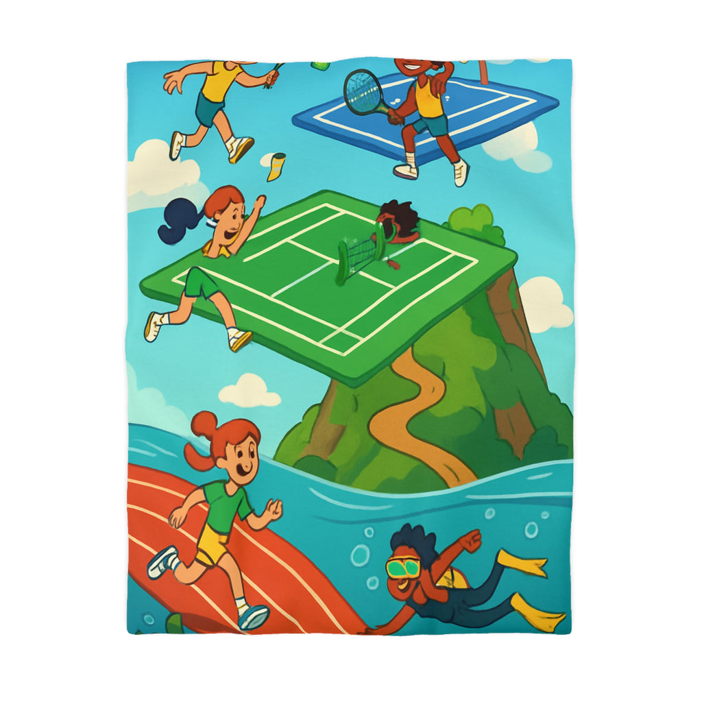 Housse de Couette Microfibre Motif Créatif Original Style Contemporain Chambre Élégante