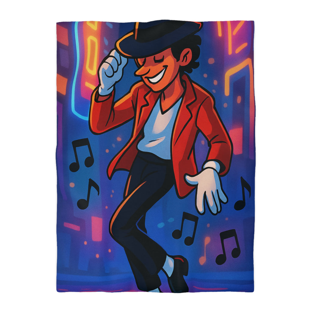 Housse de couette vibrante, danse lumineuse, style rétro pour chambre musicale élégante