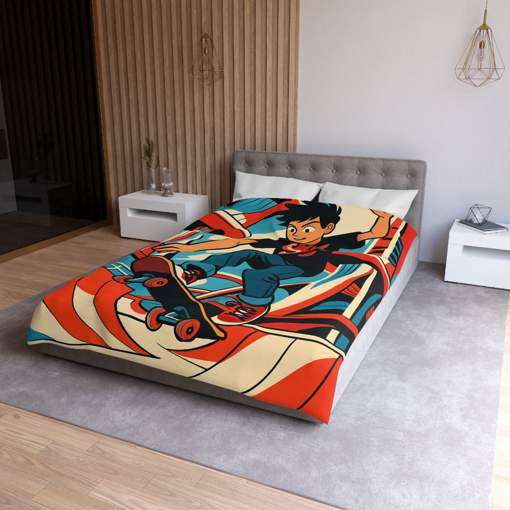 Housse de Couette Microfibre Motif Créatif Original Style Contemporain Chambre Élégante