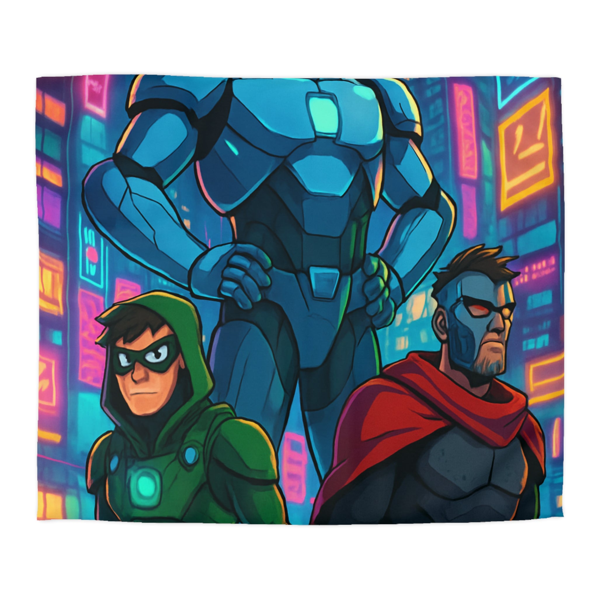 Housse de Couette Microfibre Illustration Unique Design Moderne Décoration Intérieure Raffinée