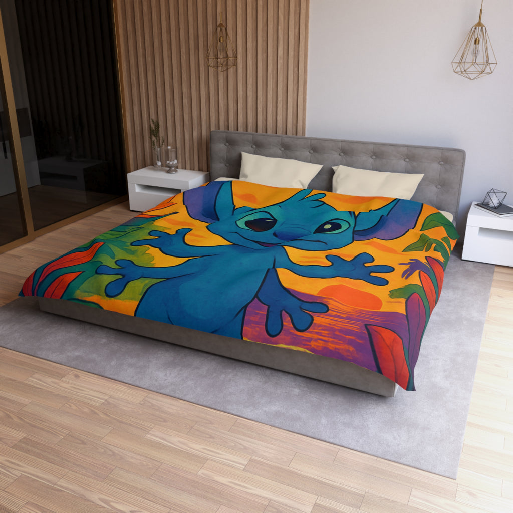 Housse de Couette Microfibre Design Artistique Moderne Décoration Chambre Confort Premium