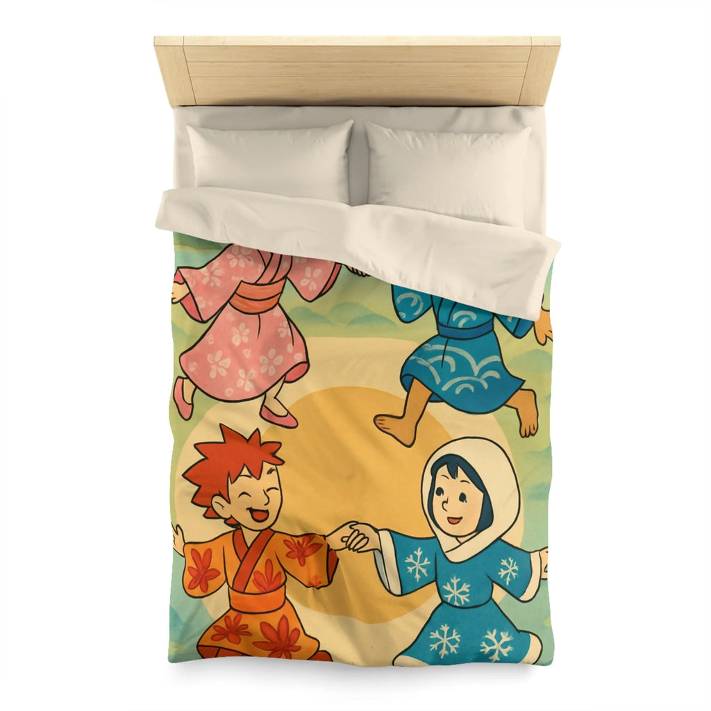 Housse de Couette Microfibre Art Graphique Contemporain Style Décoratif Chambre Tendance