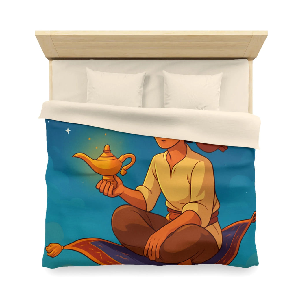 Housse de couette magique thème oriental avec tapis volant et ciel étoilé