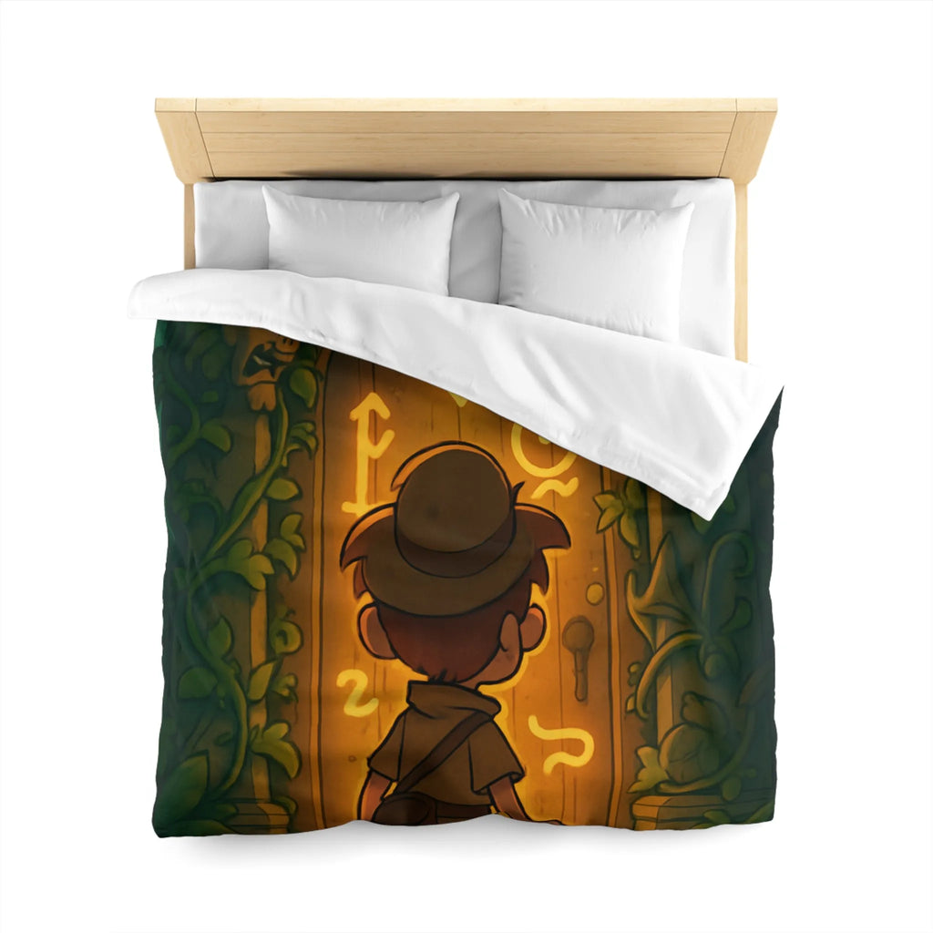 Explorez l'univers enchanté avec cette housse de couette magique et mystérieuse pour enfants