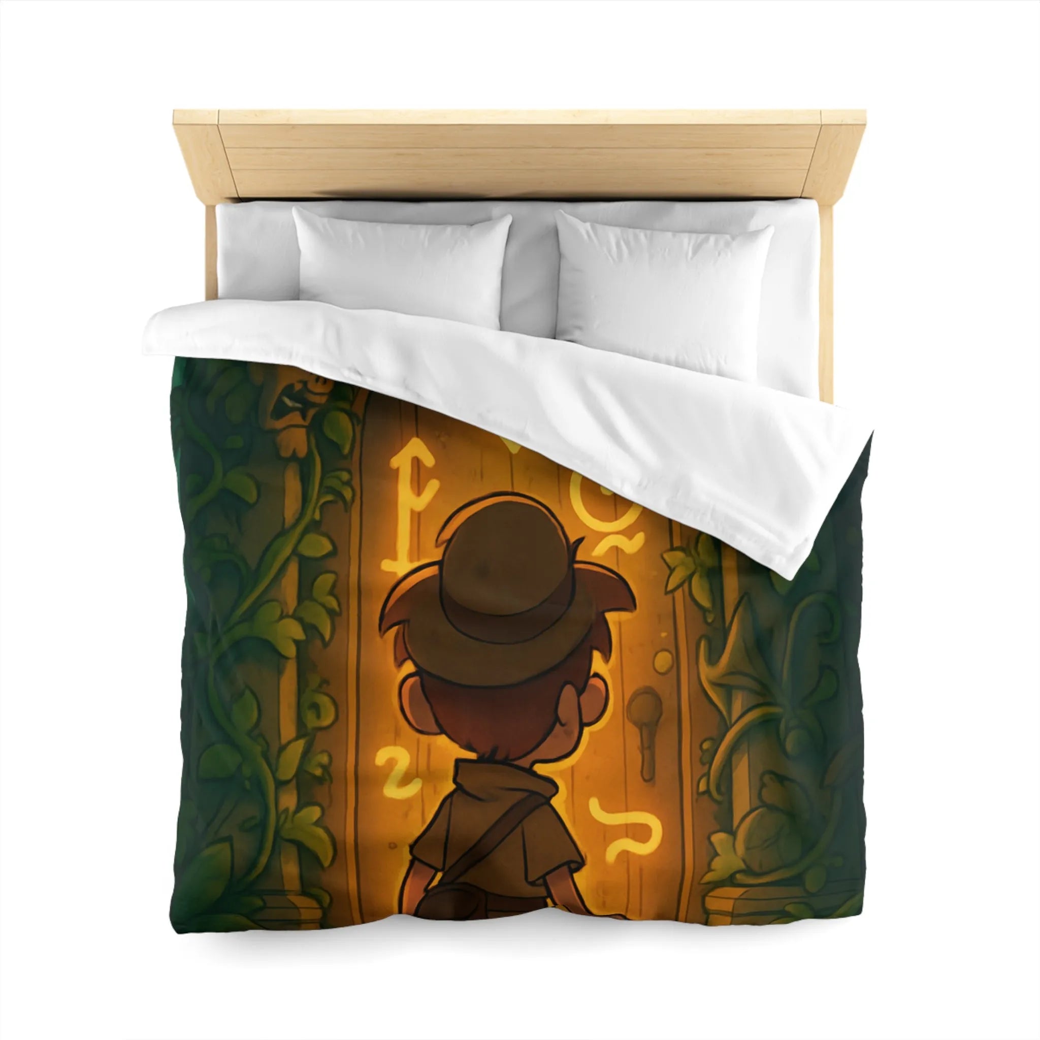 Explorez l'univers enchanté avec cette housse de couette magique et mystérieuse pour enfants