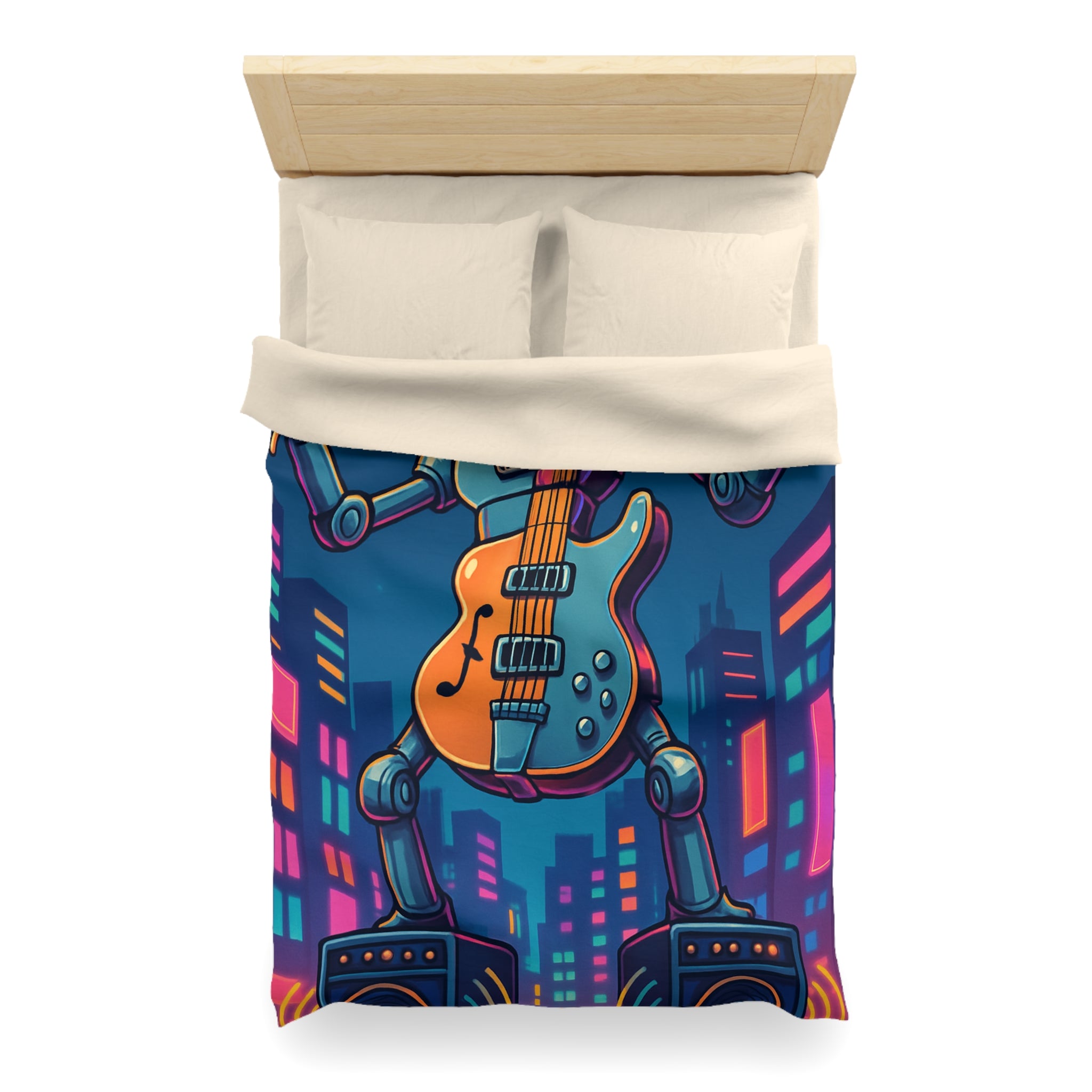 Housse de Couette Microfibre Design Artistique Moderne Décoration Chambre Confort Premium