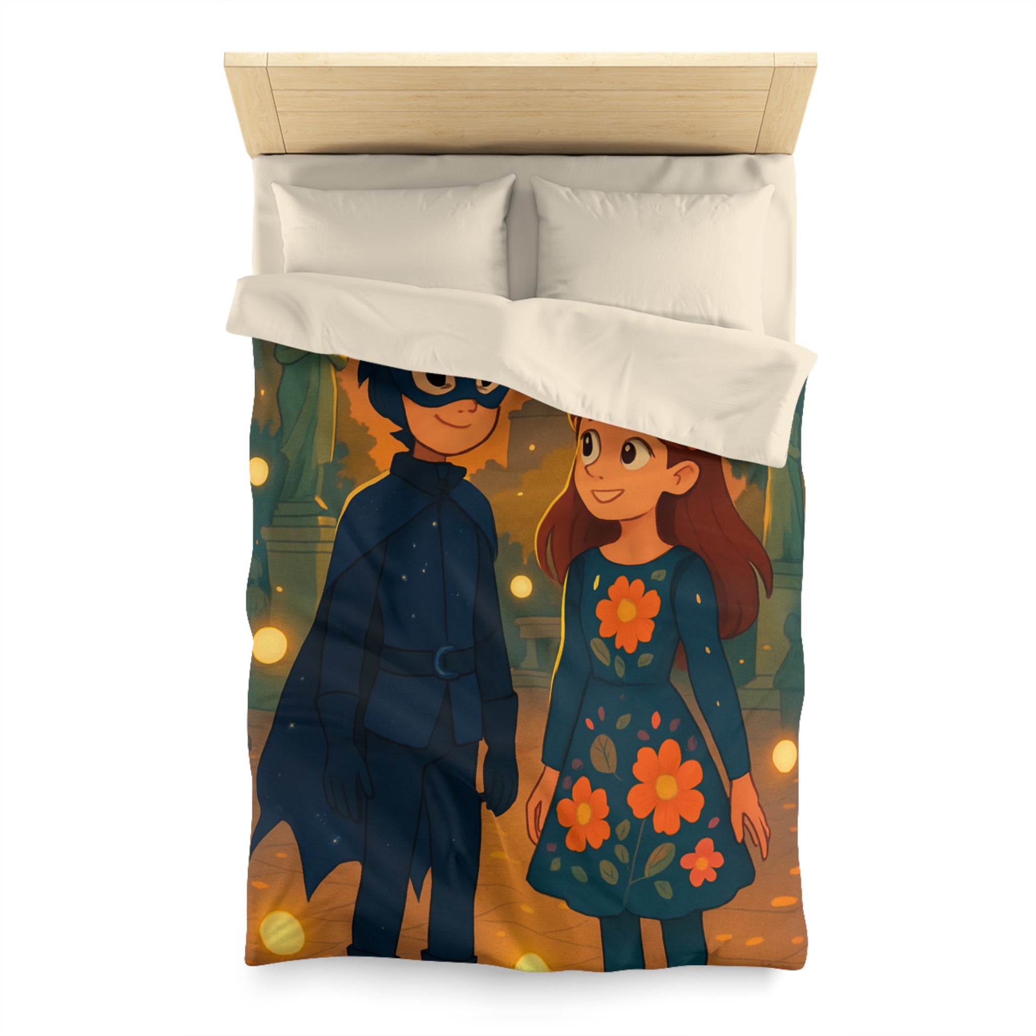 Housse de Couette Microfibre Motif Créatif Original Style Contemporain Chambre Élégante