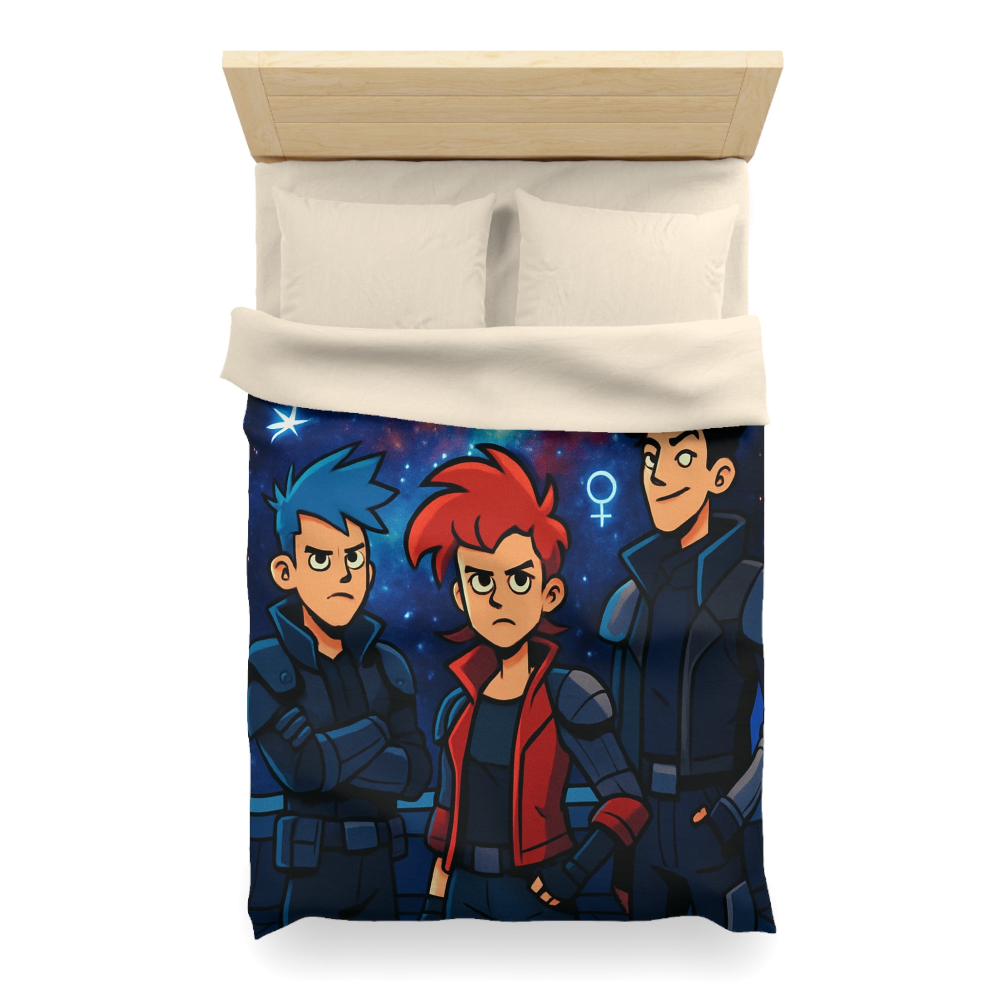 Housse de Couette Microfibre Illustration Unique Design Moderne Décoration Intérieure Raffinée