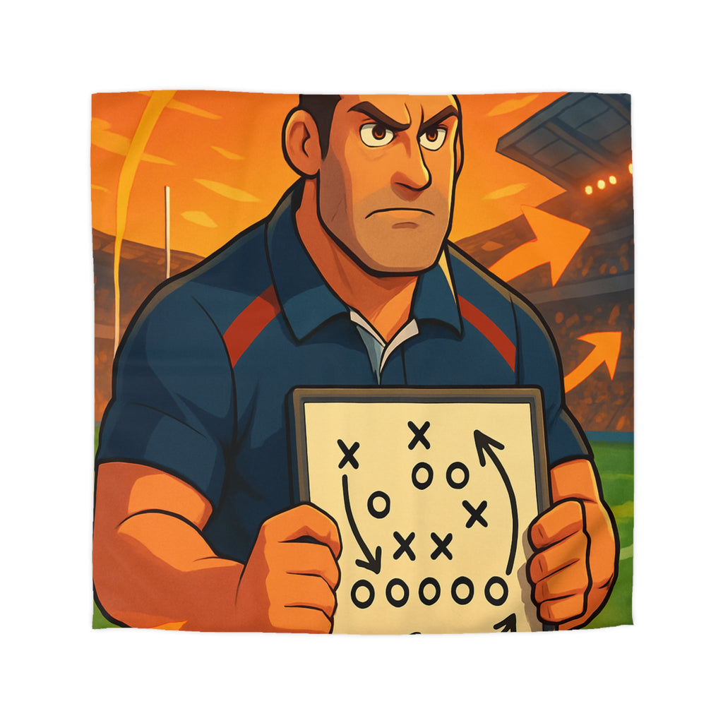 Housse de Couette Tactique de Rugby Coach Dynamique pour Chambre Thématique Sport