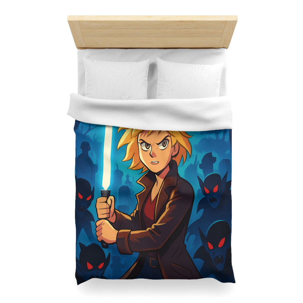 Housse de Couette Microfibre Motif Créatif Original Style Contemporain Chambre Élégante