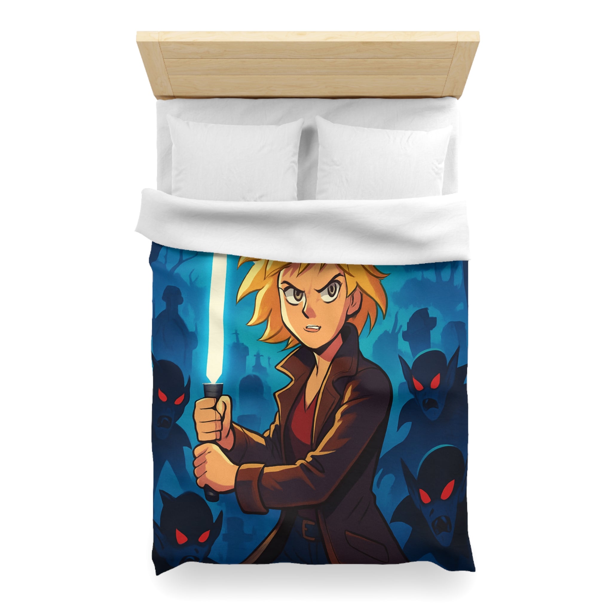 Housse de Couette Microfibre Motif Créatif Original Style Contemporain Chambre Élégante