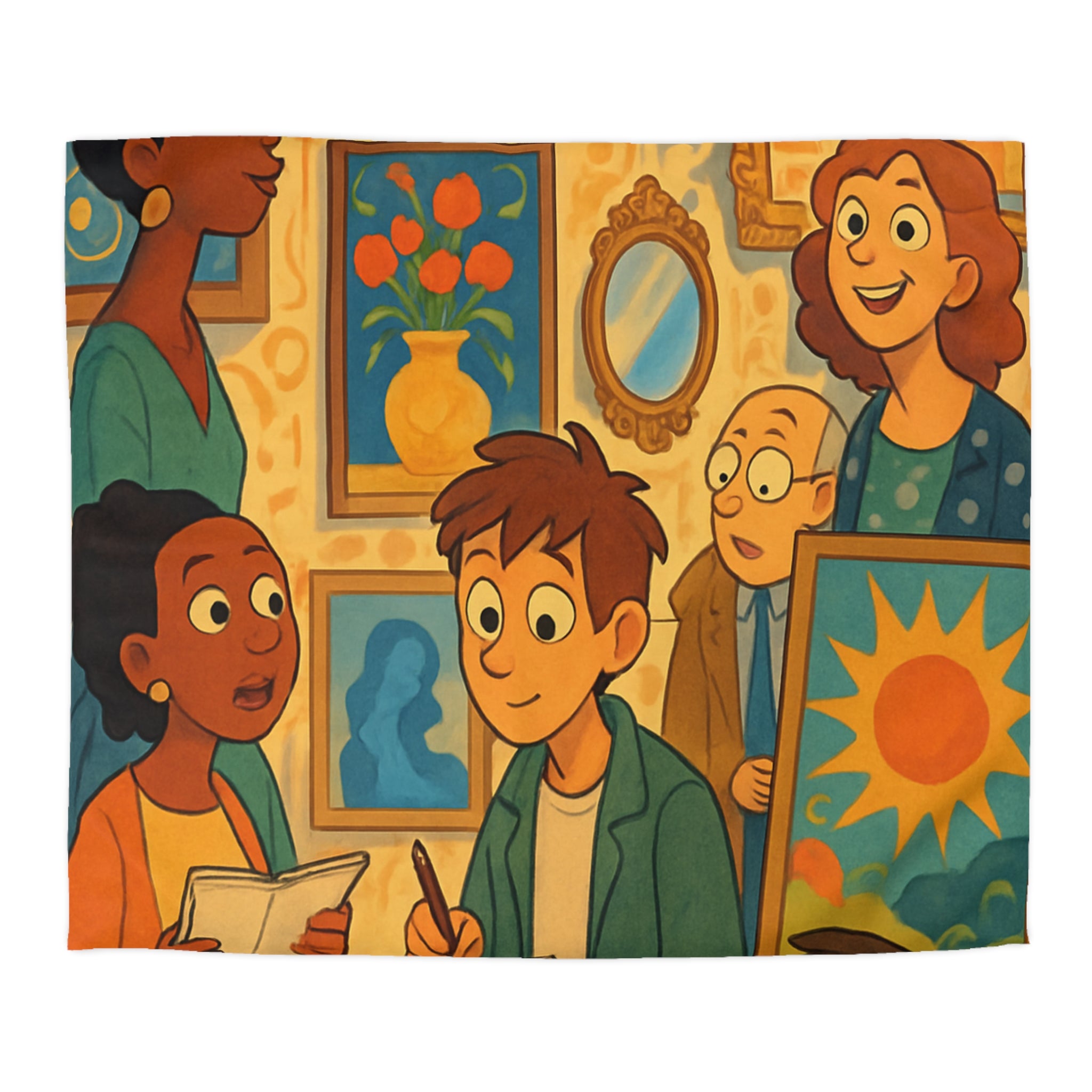 Housse de Couette Microfibre Design Artistique Moderne Décoration Chambre Confort Premium