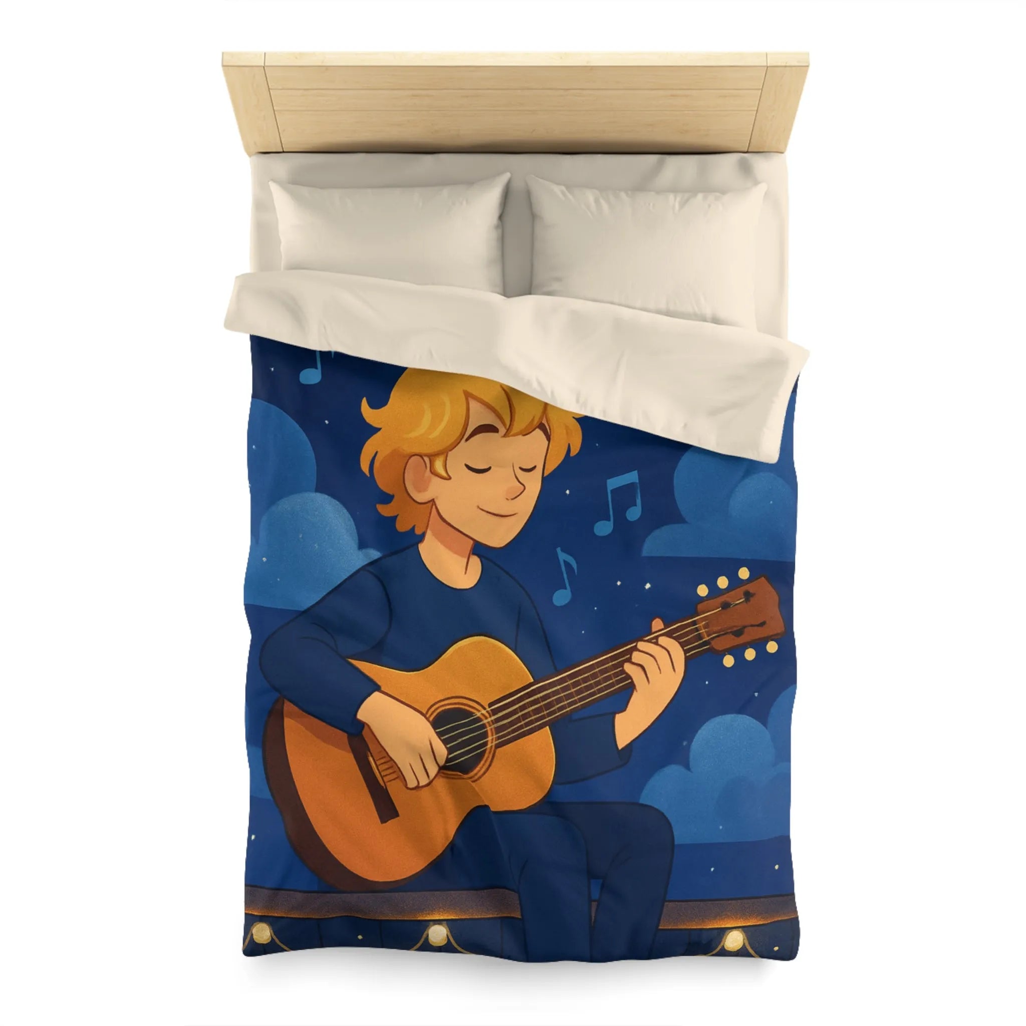 Housse de Couette Microfibre Art Graphique Contemporain Style Décoratif Chambre Tendance