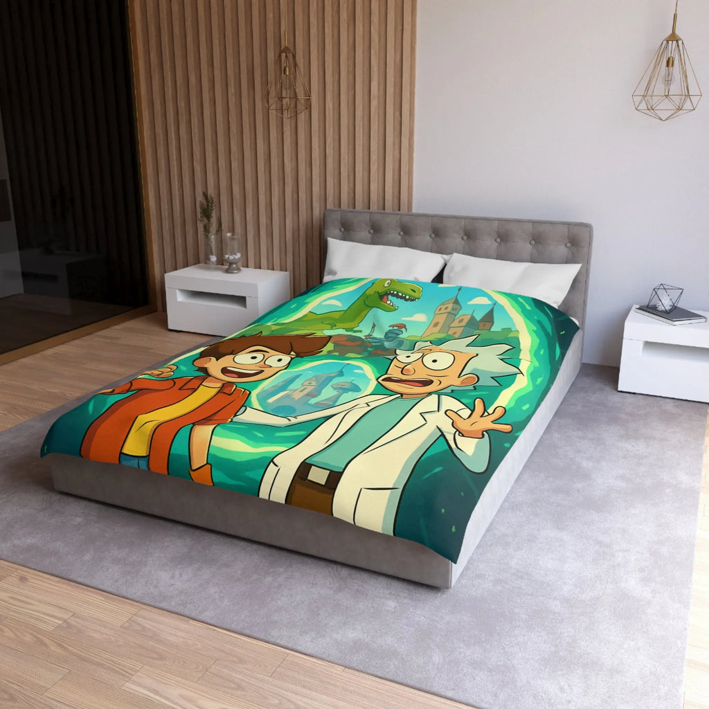 Housse de Couette Microfibre Art Graphique Contemporain Style Décoratif Chambre Tendance