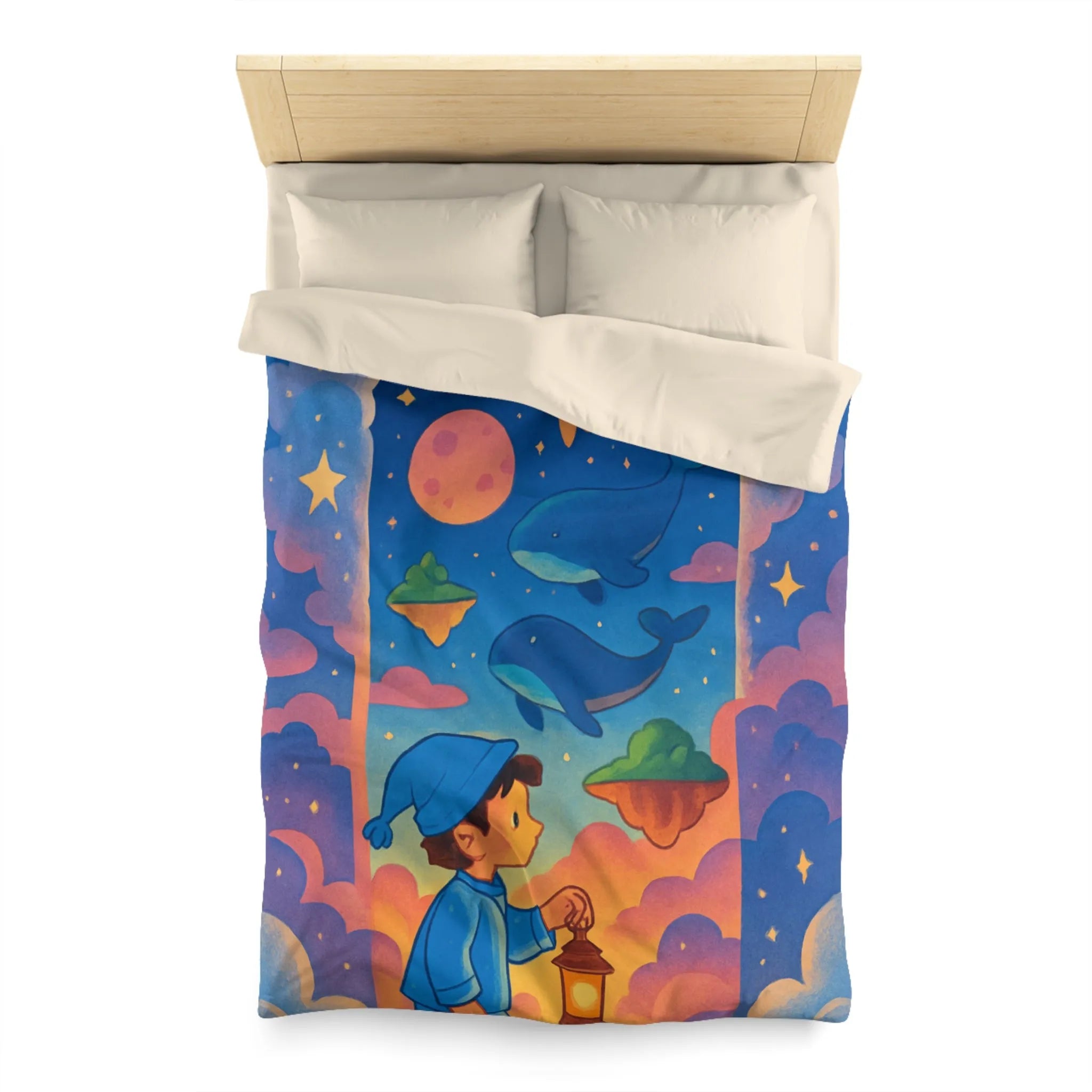 Housse de Couette Enfant : Voyage Imaginaire Étoilé pour Rêves Enchantés et Doux Sommeil