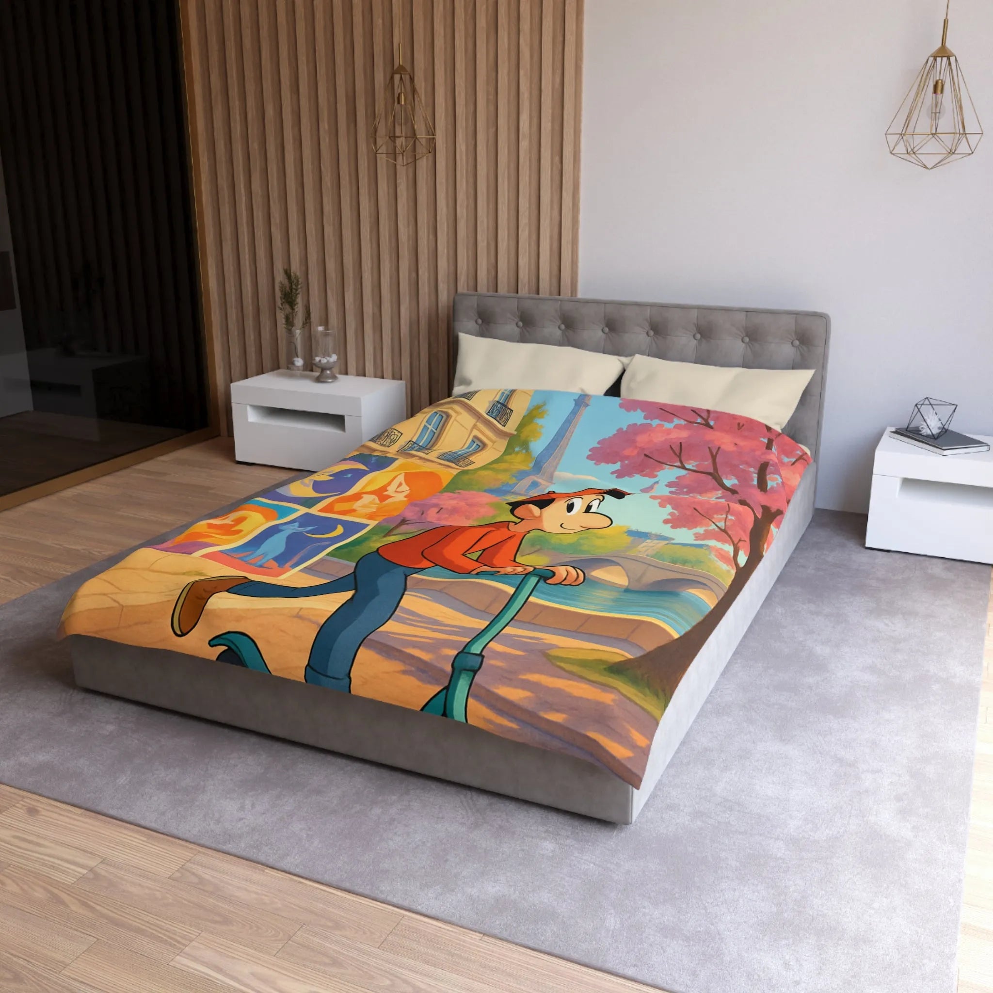 Housse de Couette Microfibre Création Artistique Moderne Design Exclusif Décoration Chambre