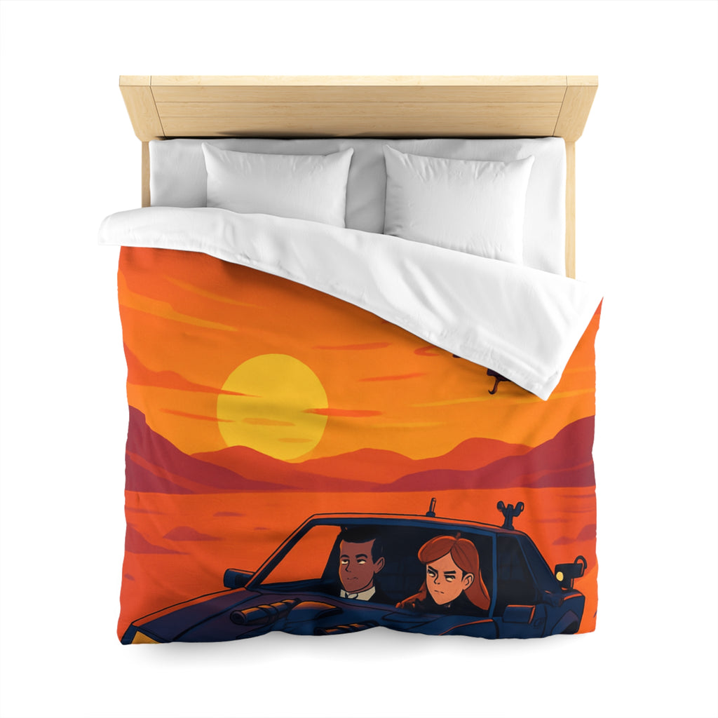 Housse de Couette Microfibre Illustration Unique Design Moderne Décoration Intérieure Raffinée