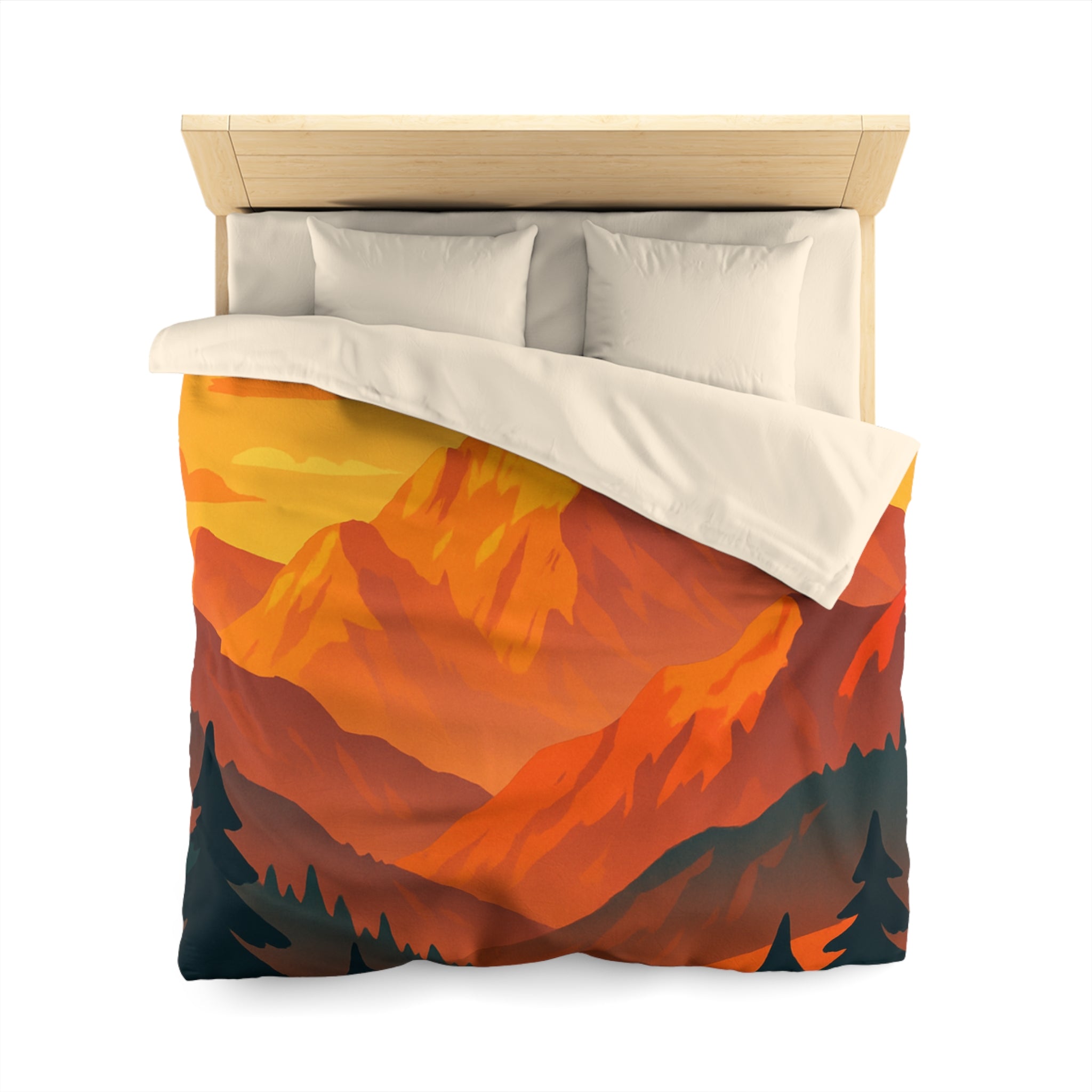 Housse de Couette Microfibre Design Artistique Moderne Décoration Chambre Confort Premium