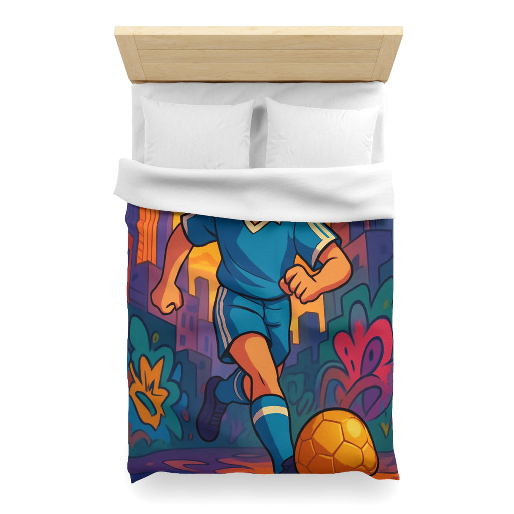 Housse de Couette Microfibre Design Artistique Moderne Décoration Chambre Confort Premium