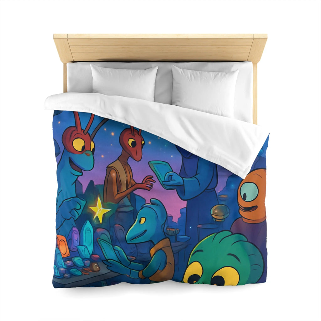 Explorez un Marché Cosmique avec des Créatures Extraterrestres et Pierres Lumineuses Éblouissantes