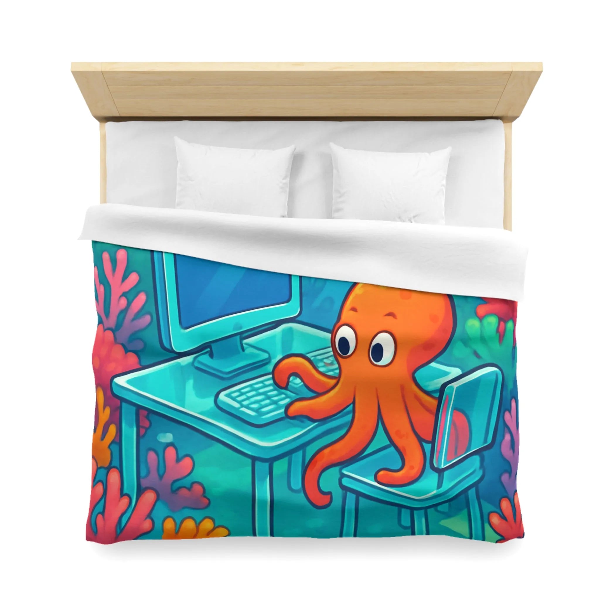 Housse de Couette Microfibre Art Graphique Contemporain Style Décoratif Chambre Tendance