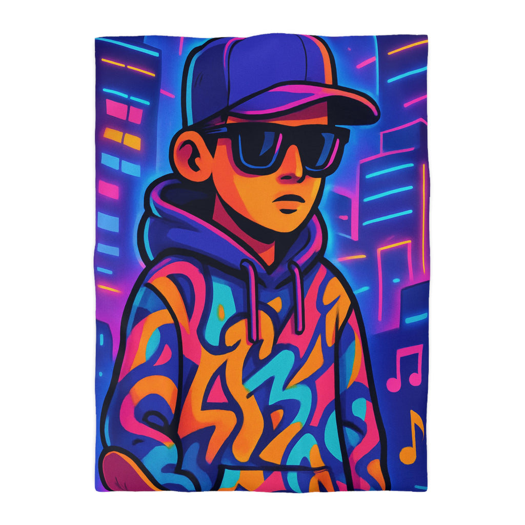 Housse de Couette Microfibre Illustration Unique Design Moderne Décoration Intérieure Raffinée