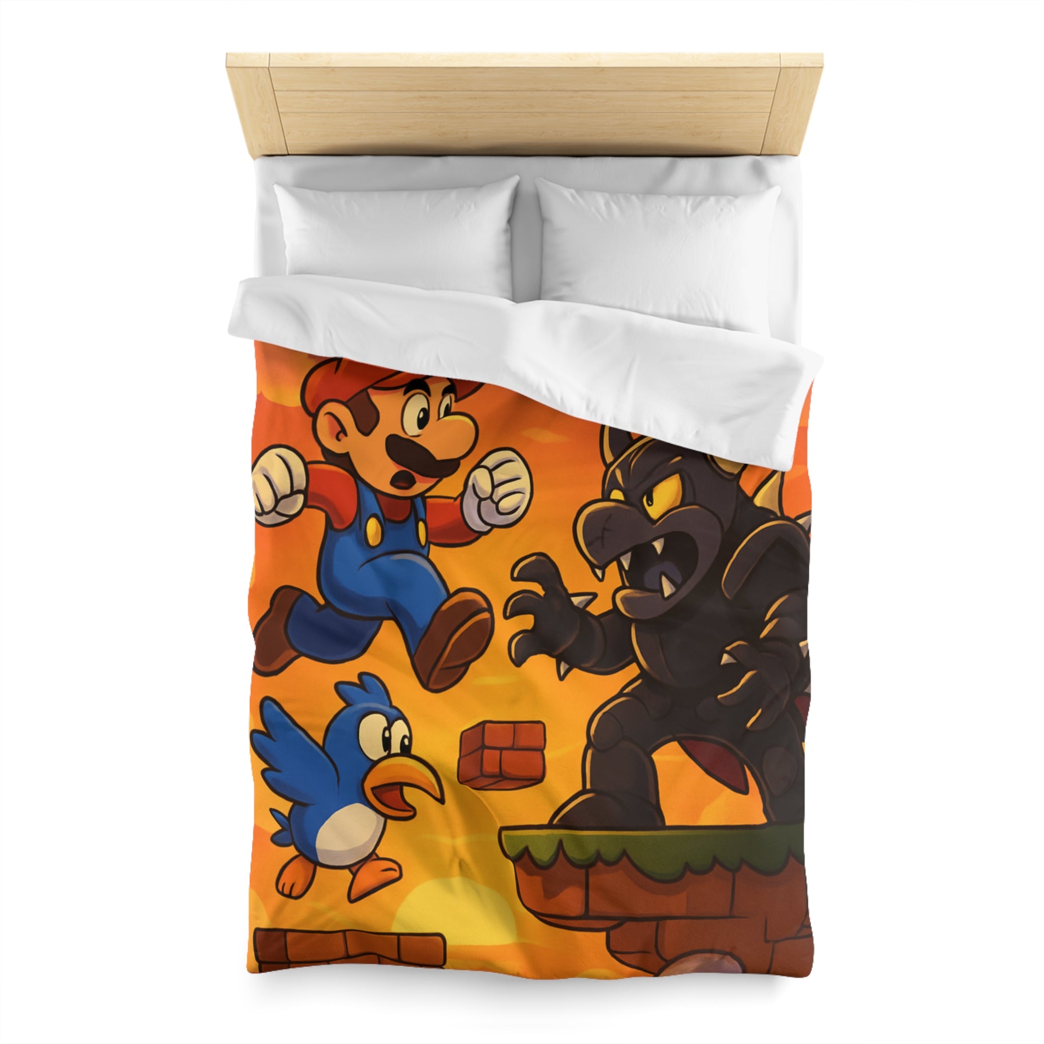 Housse de Couette Microfibre Motif Créatif Original Style Contemporain Chambre Élégante