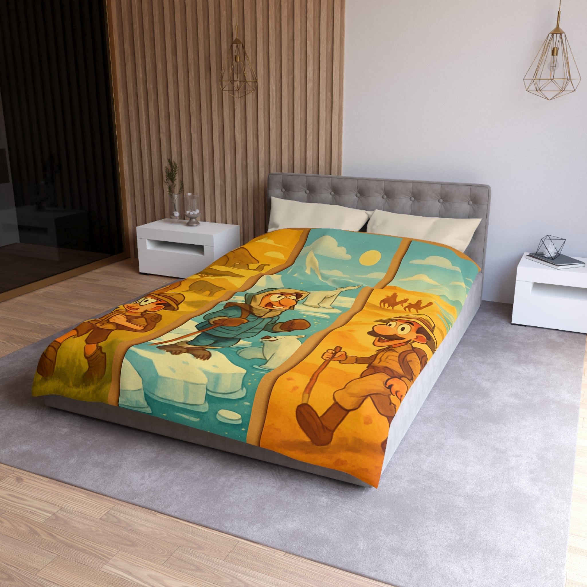 Housse de Couette Microfibre Création Artistique Moderne Design Exclusif Décoration Chambre